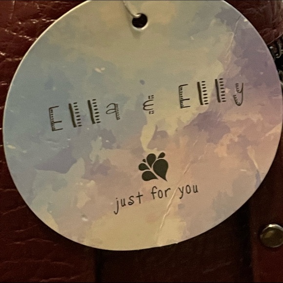 ELLA & ELLY NWT Red Burgundy Bag - Picture 5 of 9